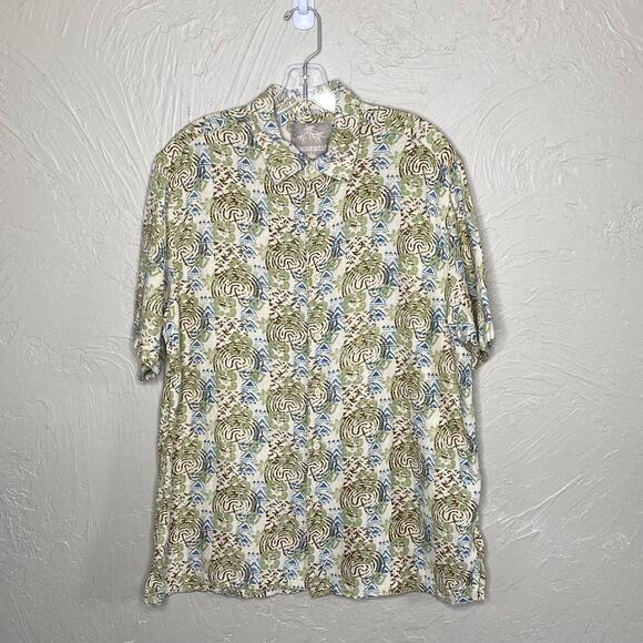 Margaritaville Silk Linen Button Up Size Large - Picture 1 of 4